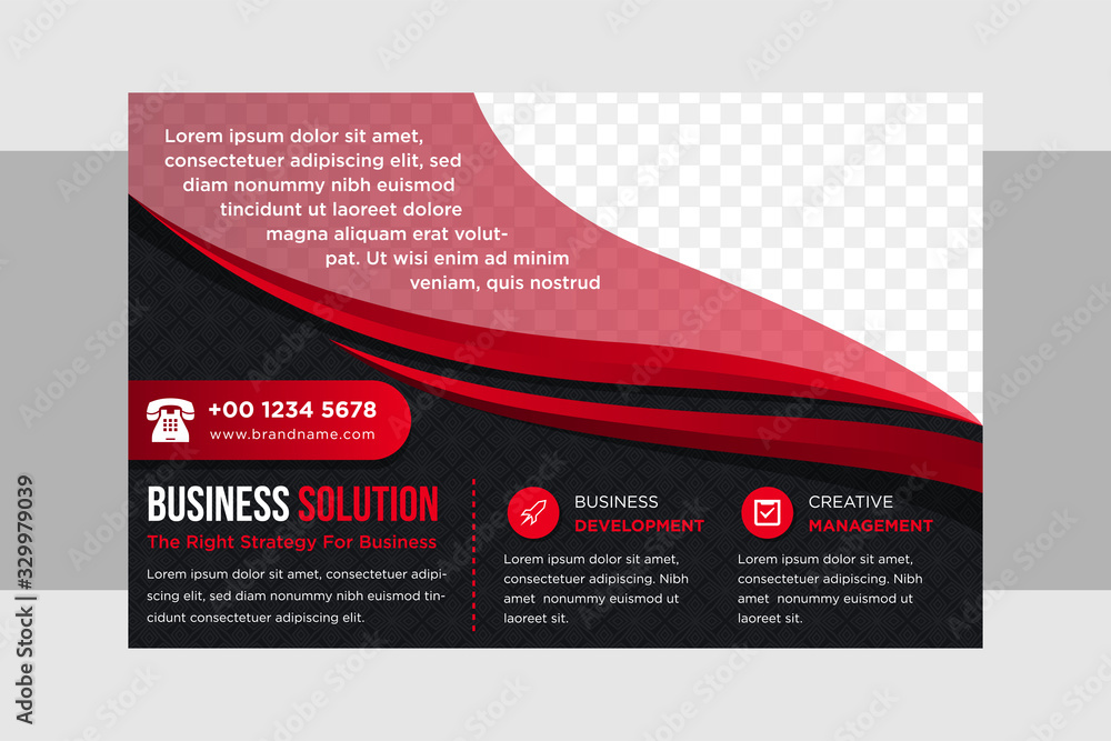 Poster horizontal vector background template for page covers, flyers, leaflets or advertising billboards. a