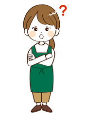 女性、店員、疑問