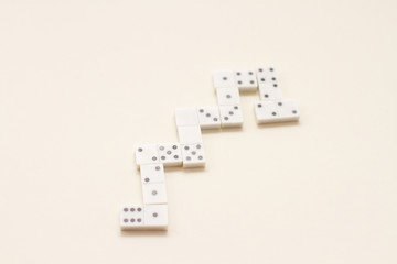 domino board game chips on a white background