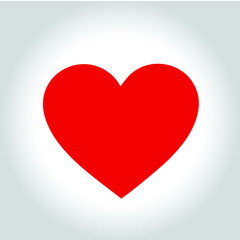  Heart-shaped symbol design vector, on a gray background
