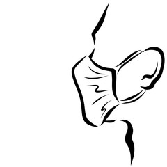 facial contour of a man in a surgical mask