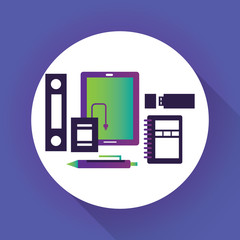 Business tools. Flat design concept