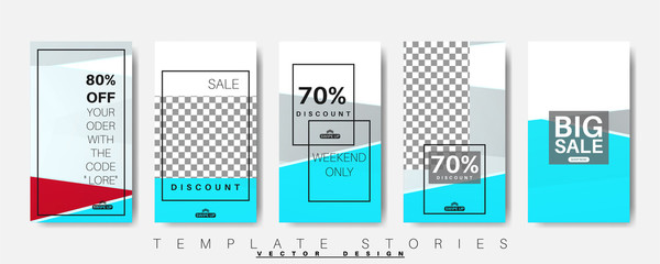 Story background template that can be edited. Vector background for modern designs for social media. Post frame template