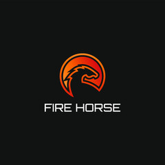VECTOR LOGO WITH MODERN, UNIQUE AND CLEAN HORSE CONCEPTS