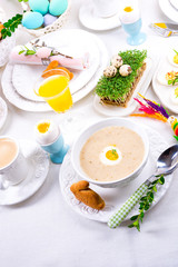 Easter in Polish: sour flour soup for Easter breakfast (Żurek)