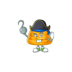 One hand Pirate cartoon design style of kataifi wearing a hat