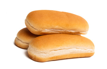 hot dog rolls isolated