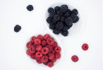 Blackberries and chocolate breakfast