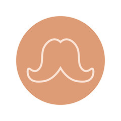 mustache vintage trend hipster block and line