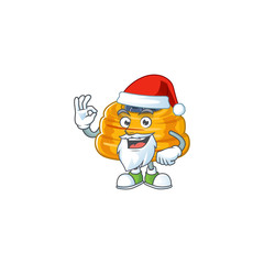 Kataifi cartoon character of Santa showing ok finger