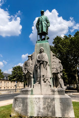 Fototapeta na wymiar A monument to Marie Emile Fayolle, Marshal of France, on Place Vauban, Paris