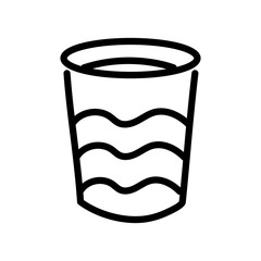 water glass line style icon