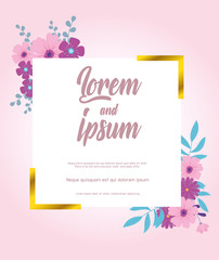 Obraz premium flowers wedding, flower romantic ornament card