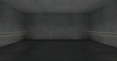 indirect lighting concrete Underground 3d image