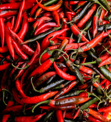 Background of Chili in Fresh Market 