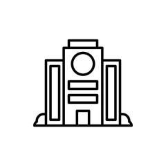 Hospital  Vector Icon Line style Illustrations.
