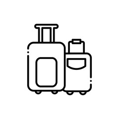 Luggage  Vector Icon Line style Illustrations.