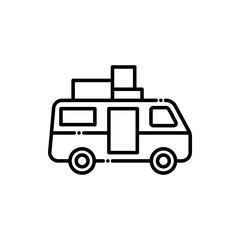 Bus  Vector Icon Line style Illustrations.