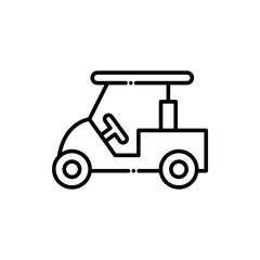 Golf Cart  Vector Icon Line style Illustrations.