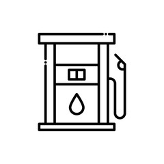 Filling Station  Vector Icon Line style Illustrations.