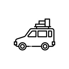 Van  Vector Icon Line style Illustrations.