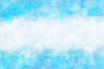 空 雲 夏 ブルー 水彩 背景