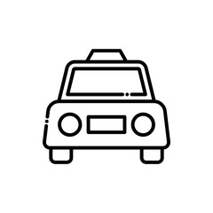 Taxi  Vector Icon Line style Illustrations.