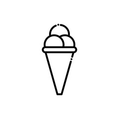 Fototapeta na wymiar Ice Cream Vector Icon Line style Illustrations.