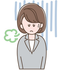 落ち込むスーツの女性