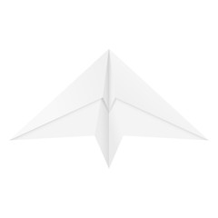 Paper airplane. Folded glider