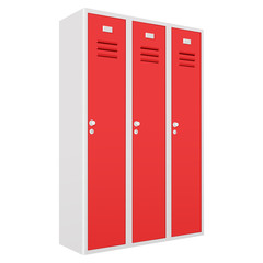 Red lockers row
