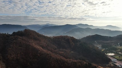 aerial view of mountains