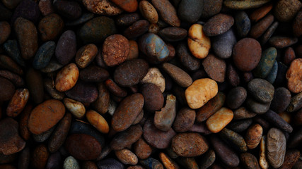 stone background. pebbles on the beach