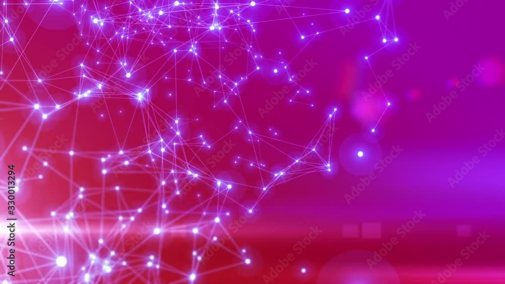 Poster pink and red glowing data matrix system