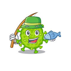 A Picture of funny Fishing virus corona cell design
