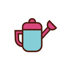 gardener sprinkler pot flat style