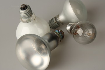 Still life with electric lamps