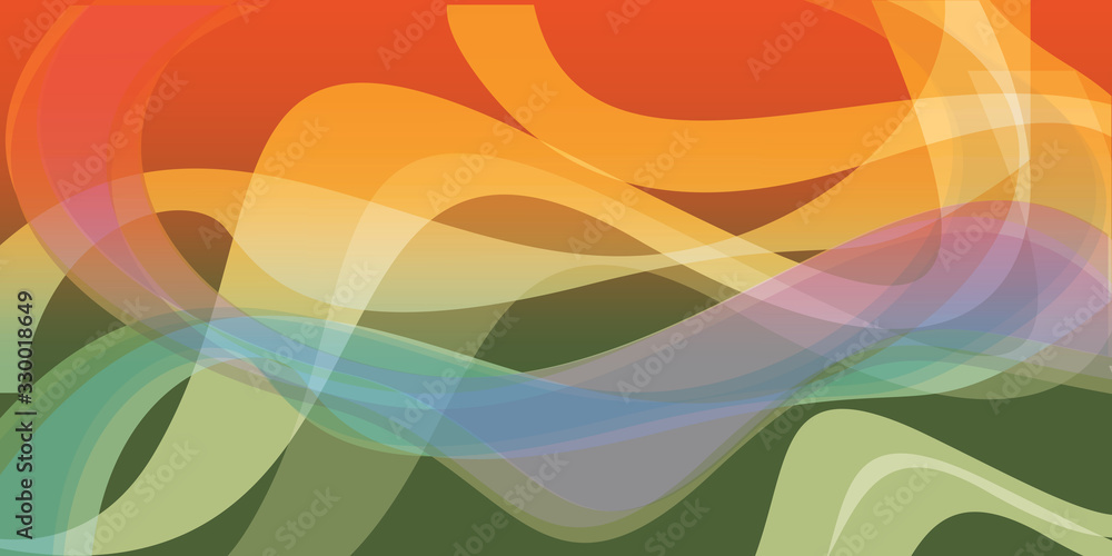 Poster abstract colorful background with wave