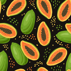 Papaya tropical fruits