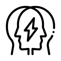 Human Versus Icon Vector. Outline Human Versus Sign. Isolated Contour Symbol Illustration