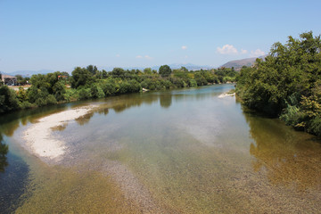 Obraz premium Bridge of Arta at Arachthos river Epirus Greece