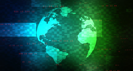 2d illustration world map abstract background