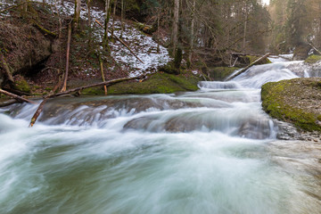 Wasserfall im Eistobel in Bayern 