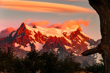 Paine grande in Paine massif in southern Chile