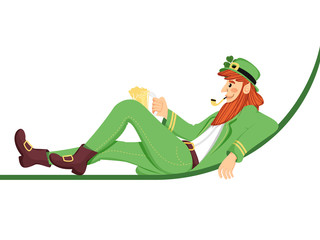 St. Patricks Day Leprechaun Character.