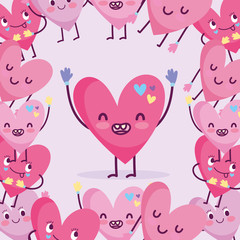 background hearts love romantic cartoon character cute