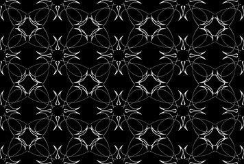 Seamless pattern design with floral background elements, beautiful ornaments