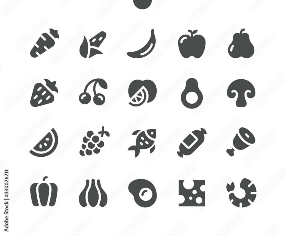 Poster food v3 ui pixel perfect well-crafted vector solid icons 48x48 ready for 24x24 grid for web graphics