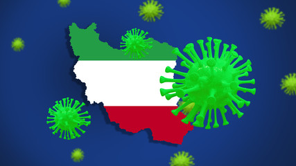 3d illustration viral rendering Virus abstract background