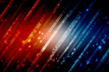 Fototapeta premium 2d illustration abstract digital binary data on computer screen